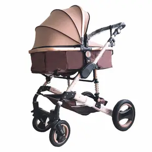 High landscape En1888 standard foldable baby stroller pram with four big wheels