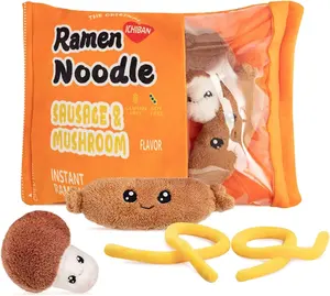 Creative Ramen Dog Sniffing Toys Interactive Soft Plush Pet Chew