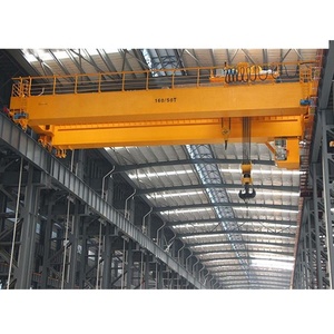 50/10T 30M Astillero Almacén Uso de fábrica Grúa aérea de doble viga con carro de cabrestante - Product Image 1
