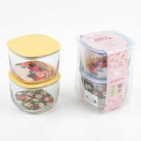 Boîte de conservation alimentaire carrée en plastique de qualité alimentaire, empilable et hermétique, pour réfrigérateur et micro-ondes