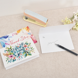 Biglietti di Ringraziamento Personalizzati con Logo in Lamina d'Oro a Colori per Piccole Imprese, Cartoline e Biglietti d'Auguri all'Ingrosso - Product Image 6