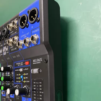 Console de mixage audio compacte professionnelle 6 canaux, console de mixage stéréo 6 canaux avec effets sonores multiples pour l'enregistrement sur scène en direct