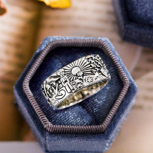 F670 Vintage Silver Plated <b>Cartoon</b> <b>Ring</b> Unisex Fashion Gift Jewelry - Product Image 2