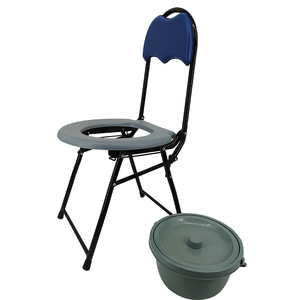 Dakang <b>Folding</b> <b>Commode</b> Chair 100kg Capacity Portable Toilet Seat For Elderly Patients Disabled Home Use - Product Image 3