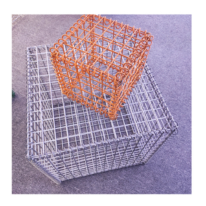 Lồng Kích Thước 1M X 1M X 1M Màu Mạ Kẽm Mạ Kẽm Hàn <span class=keywords><strong>Gabion</strong></span> Lồng Cảnh Quan Tường <span class=keywords><strong>Gabion</strong></span> Hộp 5.5 Đường Kính Dây - Product Image 2