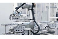 Robot universel UR7e à 6 axes, capacité de charge utile de 7,5 kg, rayon de travail de 850 mm, cobot industriel à charge moyenne hautement flexible, 1 kW