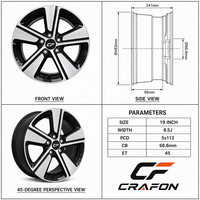 Jantes de voiture CF 5x108 63.4 compatibles avec Smart # 1 # 3 roues forgées légères usinées CNC, spécifiques aux circuits