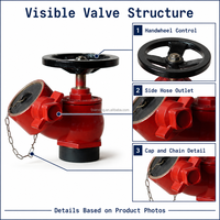 Robinet de raccordement pour hydrant d'incendie avec volant et sortie latérale pour systèmes de conduites humides et de conduites sèches