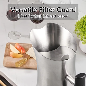 Carafe à eau de 2 L, pichet, théière, pot à lait, en acier inoxydable 304, récipient à boissons pour servir du thé glacé et autres boissons froides - Product Image 3