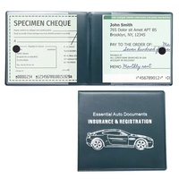 Porte-documents de voiture en PVC en promotion – Essentiel pour les papiers d'assurance et d'immatriculation – Portefeuille en plastique pour papiers de véhicule