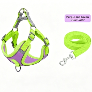 Imbracatura per cani riflettente anti-trazione con guinzaglio, gilet imbottito regolabile per cani di taglia piccola e media, 6 colori - Product Image 2