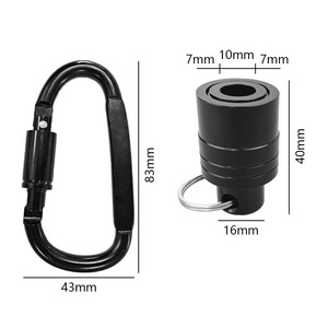 Porte-clés avec mousqueton et tige d'extension SDS, avec 3 emplacements de rangement pour marteau perforateur, installation et retrait rapides, finition oxyde noir - Product Image 4