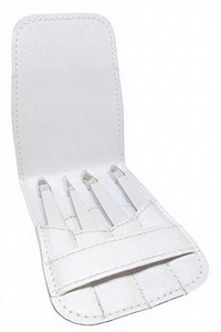 Ensemble de pinces à épiler en acier inoxydable de précision, durables, 4 pièces, pointe dentelée pour le modelage des sourcils, l'épilation, emballage inclus - Product Image 3