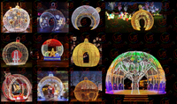 Boule géante lumineuse LED de Noël pour centres commerciaux et aménagements paysagers, Halloween, multicolore, indice de protection IP65