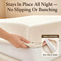 Drap-housse surélevé à bords renforcés, drap-housse antidérapant, respirant, toutes saisons, lavable en machine, housse de matelas adaptée aux animaux de compagnie