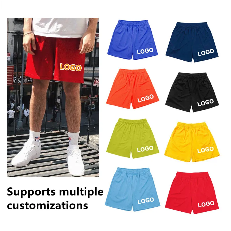 Pantalones cortos deportivos de malla para hombre, Shorts transpirables y delgados, para correr, baloncesto, Verano
