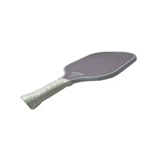 Carbon Fiber Pickleball Rackets Adult Sports Game Wide Blade Paddle White Edge Thermoformed Pickle Ball Paddle