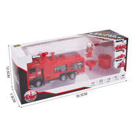 Le plus récent 1:50 métal Friction voiture rouge son lumière retirer l'eau pulvérisable modèle camion de pompiers moulé sous pression voiture jouets pour enfants