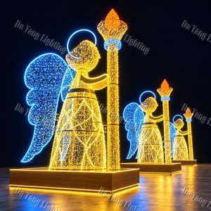 Outdoor Christmas Angel with Trumpet for City Streets Theme Parks Hotels Shopping Malls and Festive Entrance Displays - Product Image 3