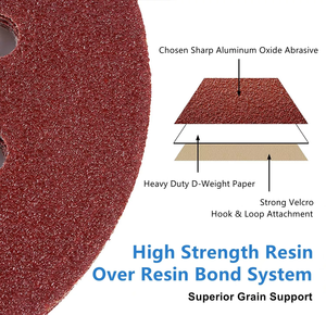 เรามีแผ่นขัดขนาด5นิ้วขนาด40 60 80 120 180 240 320ตะแกรงขนาด8รู - Product Image 5