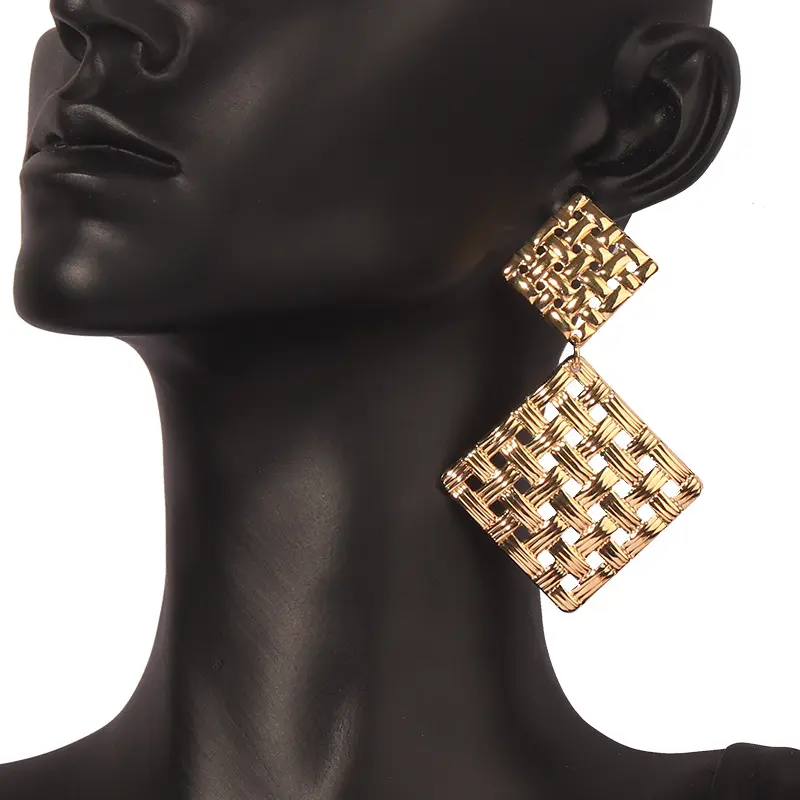SISSLIA Trendy Earings Jewelry Accessories Fashion Vintage Earrings For Women Big Geometric Statement Metal Drop Earrings