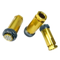 PC-19TB Series Circular Connector Russian Standard Multi Pin Aluminum Alloy Brass Gold Plated High Temperature Threaded Coupling