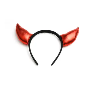 Bando lucu lucu dekorasi Festival hantu Halloween bando rambut tanduk setan perempuan