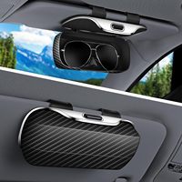Soporte para Gafas de Sol para Visera de Coche, Organizador de Gafas para Visera de Vehículo, Caja de Almacenamiento para Gafas, Estuche Protector para Gafas de Coche