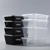 Yiqiang OEM/ODM Plastik Box 500ml A Prova di Perdite Da Asporto In Plastica PP Usa E Getta Per Microonde Contenitori Per Alimenti