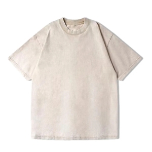 T-shirt Homme 12 Couleurs, Grammage Lourd, Haute Qualité, Effet Délavé (Stone-Wash, Acid Wash), Coupe Boxy, Uni, Personnalisable - Product Image 2