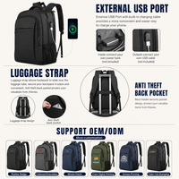 Sac à dos pour ordinateur portable de haute qualité, personnalisé, grande capacité, avec port de charge USB, sac à dos multifonctionnel pour les voyages et les affaires