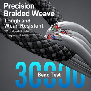 <b>USB</b> <b>C</b> to <b>USB</b> <b>C</b> Magnetic Self-Coiling <b>Cable</b> 1M 60W Fast Charging Nylon Braided for Mobile Phone - Product Image 5