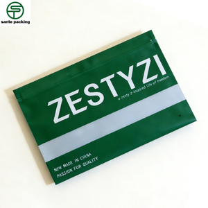 Reusable PE Frosted Recyclable Ziplock Bags for Clothing Packaging | Black T-Shirt Packaging with Offset Printing - Product Image 6