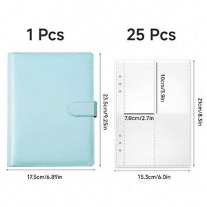 สมุดแพลนเนอร์แบบหกห่วง ปกหนัง PU แบบขายส่ง พร้อมซองใส่เงินออม 100 ซอง สำหรับท้าทายการออมเงิน ขนาด A5 - Product Image 5