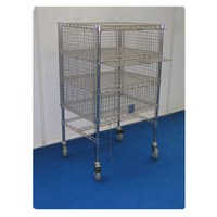 Chariot à étagères en acier inoxydable pour salle blanche, chariot à fils électroniques, chariot ESD