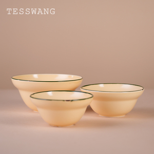 Cuenco de sopa de cerámica lindo y fresco <span class=keywords><strong>Insa</strong></span>, juego de vajilla portátil y reutilizable, vajilla ecológica - Product Image 2