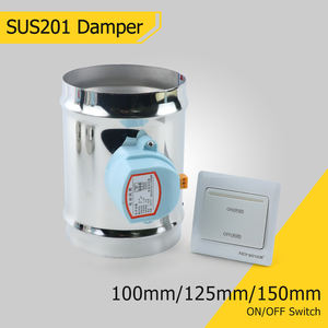 Amortisseur motorisé de conduit d'air de <span class=keywords><strong>clapet</strong></span> <span class=keywords><strong>anti</strong></span>-<span class=keywords><strong>retour</strong></span> électrique d'acier inoxydable de 220VAC 4 "5" 6 "avec l'actionneur 1Nm pour la <span class=keywords><strong>Ventilation</strong></span> 100/125/150mm - Product Image 2
