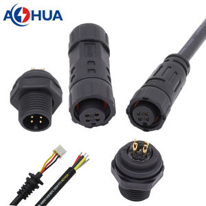 หัวเชื่อมบัดกรีชุดประกอบทองแดงชุบทอง PA66ปลั๊กตัวผู้ตัวเมียติดตั้งบนแผง7pin สัญญาณกันน้ำ M12ขั้วต่อไฟฟ้า - Product Image 5