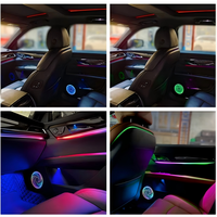 Anneau lumineux hexagonal pour klaxon, diamètre 100 mm, Illusion 4.2, haut-parleur de voiture LED, lumière de klaxon, symphonie RGB, 64 couleurs, intérieur en acrylique