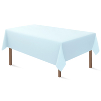 Nappe de table en PEVA avec logo personnalisé, nappe de pique-nique de couleur unie, nappe jetable imperméable en plastique rectangulaire