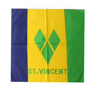 Drapeau promotionnel Haïti Amérique Bandana <span class=keywords><strong>56</strong></span>*56cm tête carrée tous pays drapeau Bandana écharpe Bandana entièrement imprimé - Product Image 6
