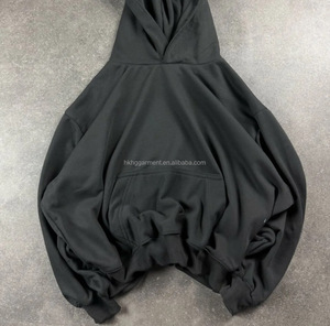 Hoodies amples et courts de qualité supérieure, sans cordon, en coton épais 480-500 g/m², vierges, pour la personnalisation - Product Image 3