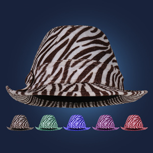 Sombrero <span class=keywords><strong>de</strong></span> Pescador <span class=keywords><strong>de</strong></span> <span class=keywords><strong>Lana</strong></span> con Estampado Animal Personalizado para Hombre y Mujer, Sombrero Fedora con Estampado <span class=keywords><strong>de</strong></span> Piel Sintética <span class=keywords><strong>de</strong></span> Gamuza - Product Image 1