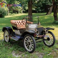 Voiturette de golf miniature de luxe vintage, modèle rétro électrique steampunk de type T pour bus et voiture de tourisme
