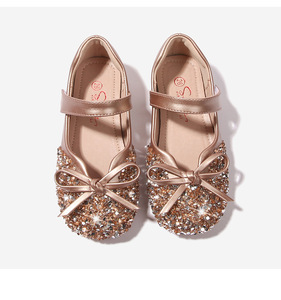 Chaussures de princesse pour filles, chaussures en cuir à paillettes pour petites filles, chaussures de princesse scintillantes pour enfants - Product Image 3