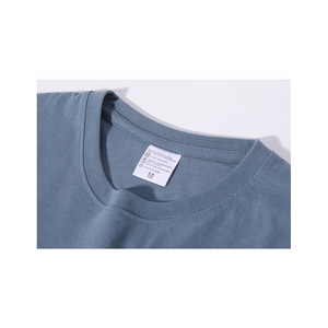 180 GSM giá rẻ unisex người đàn ông 50% Cotton 50% <span class=keywords><strong>Polyester</strong></span> CVC vải màu rắn crewneck T-Shirt - Product Image 2