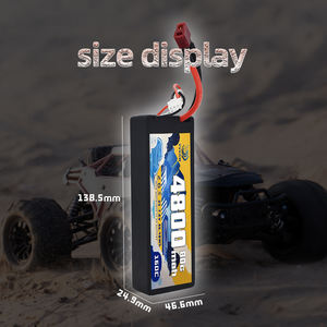 VSVAW Lipo 2S 7.6V pil 4800mAh 80C sert çanta Lipo pil yarış serisi EC5 fiş ile RC araba tekne ralli kamyon Buggy için - Product Image 4