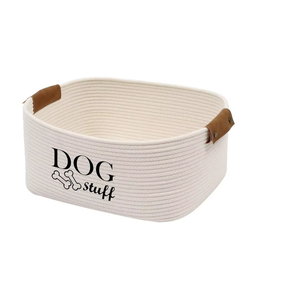 2025, superventas, cesta tejida de almacenamiento, caja de cuerda de algodón, cesta de lavandería para guardería, juguete para mascotas, cesta de almacenamiento de cuerda de algodón - Product Image 1