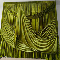 OUGE Green Velvet Church Backdrop Drapes Curtains Designs Decoration Design for Wedding Party Decoration Event