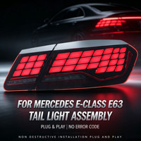 Lampu Belakang LED Full Dragon Scale Dinamis DRL Sein Sequential Modifikasi untuk Mercedes E-Class W212 2010-2015
